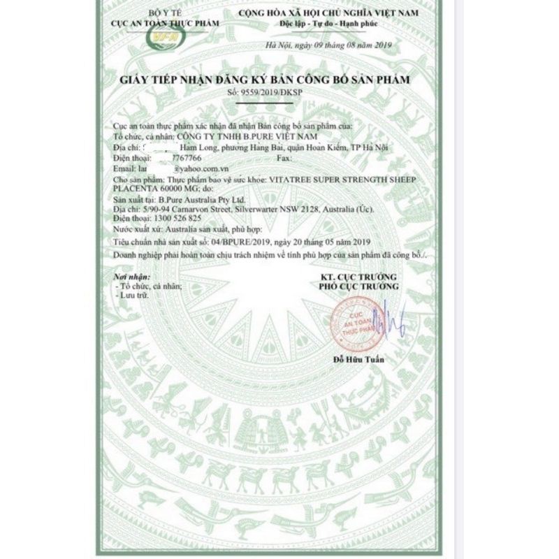 Viên uống nhau thai cừu vitatree  Nhau cừu vitatree 80000