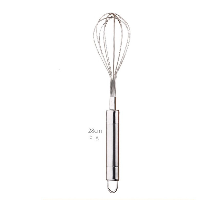 Cây đánh trứng inox dụng cụ đánh trứng làm bánh cần thiết - 28cm 61g