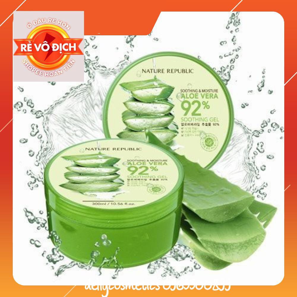 Gel Lô Hội Nature Republic dưỡng da, cấp ẩm, an toàn cho làn da nhạy cảm nhất - Chính hãng - Hàn Quốc