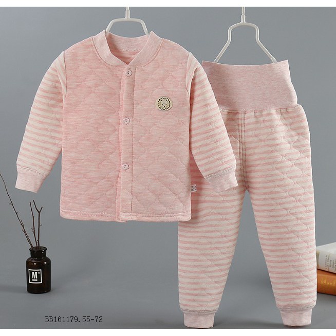 Quần áo cho bé sơ sinh Bộ quần áo nỉ trần bông cho bé trai bé gái