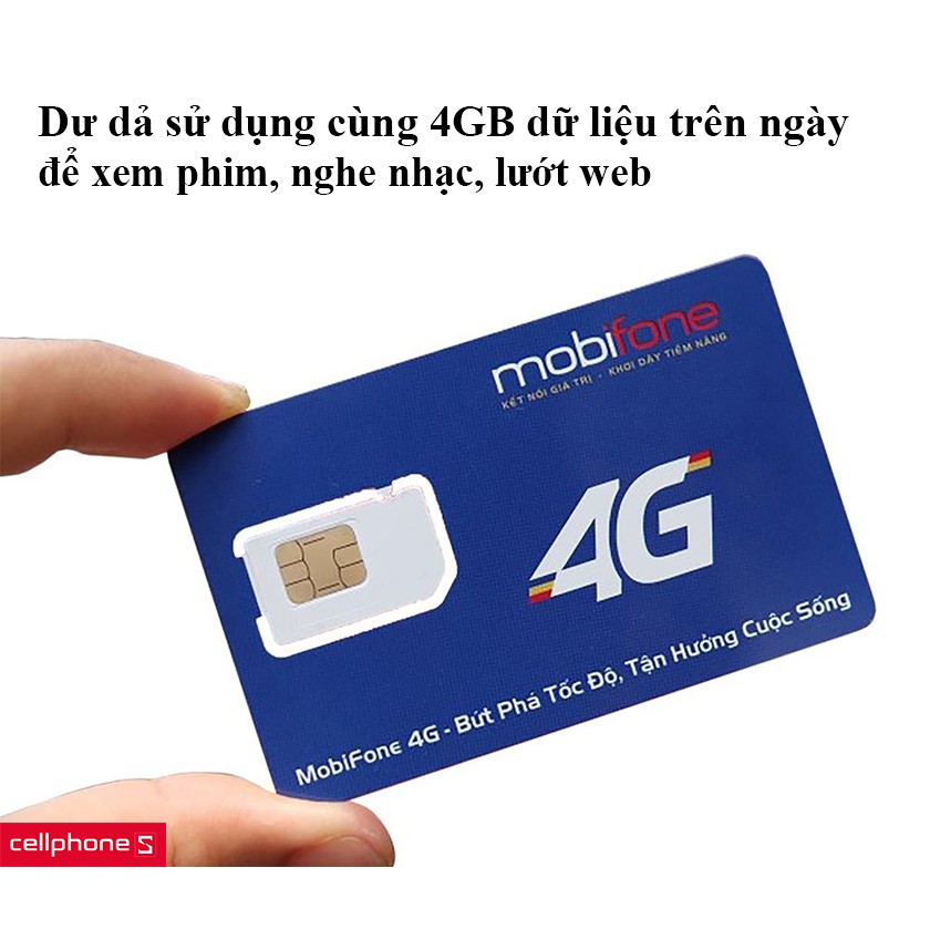 Sim 4G Mobifone C90N 120 GB/tháng tốc độ cao + 1000 phút nội mạng + 50 phút liên mạng