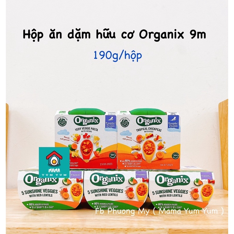 Date 10/2023 Hũ dinh dưỡng hữu cơ Organix trái cây rau củ, vị mặn cho bé 6m-7m-9m-12m của UK