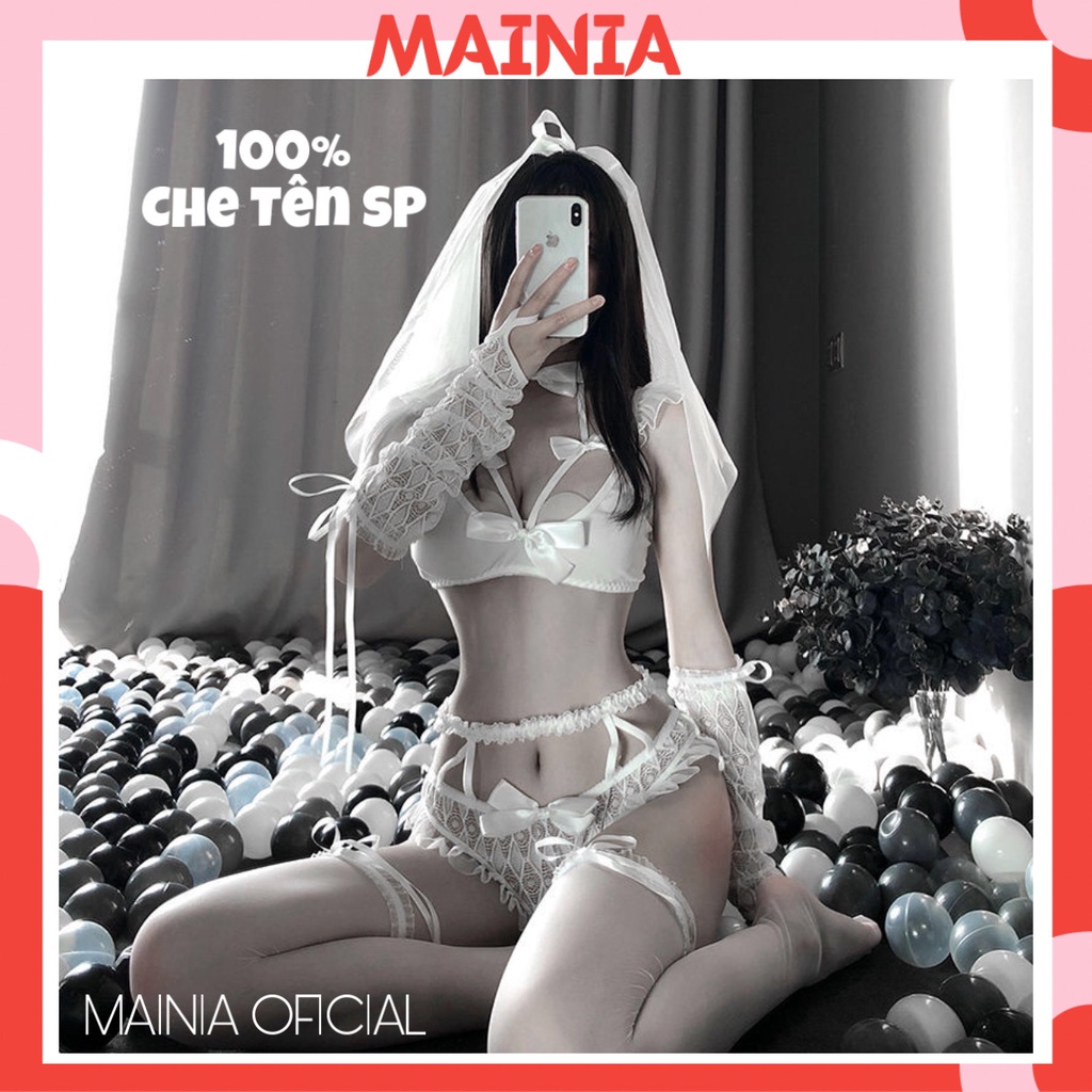 Set Bộ Đồ Ngủ Cosplay Cô Dâu Sexy Gợi Cảm Quyến Rũ Mainia Shop
