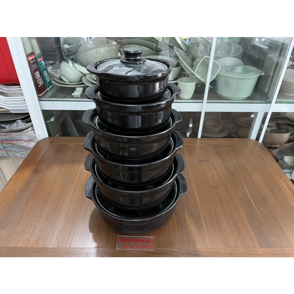 Nồi Đất Sứ Tráng Men Cao Cấp Kho Quẹt, Kho Thịt Cá