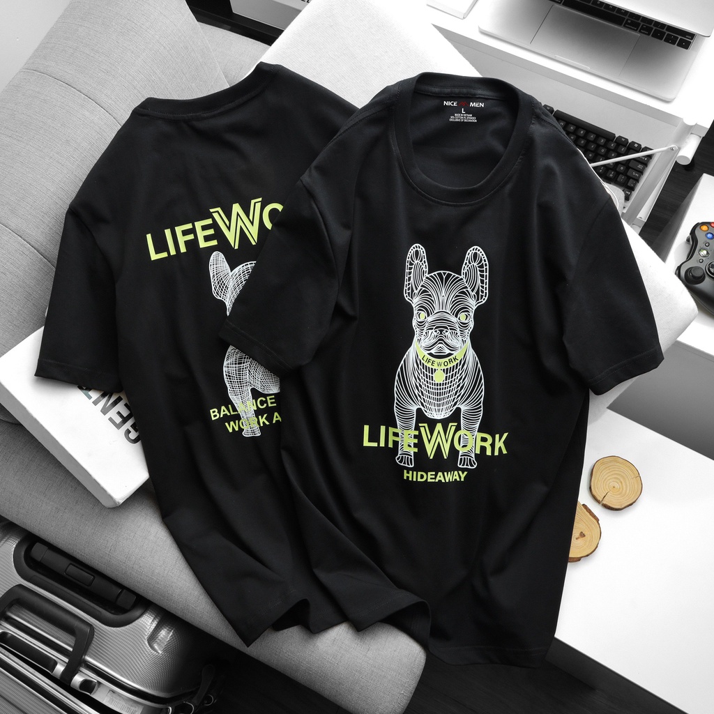 Áo Phông LifeWork Silket Radoc Phom Unisex Chất Cotton 4 chiều dành cho nam nữ NICEMENLW2