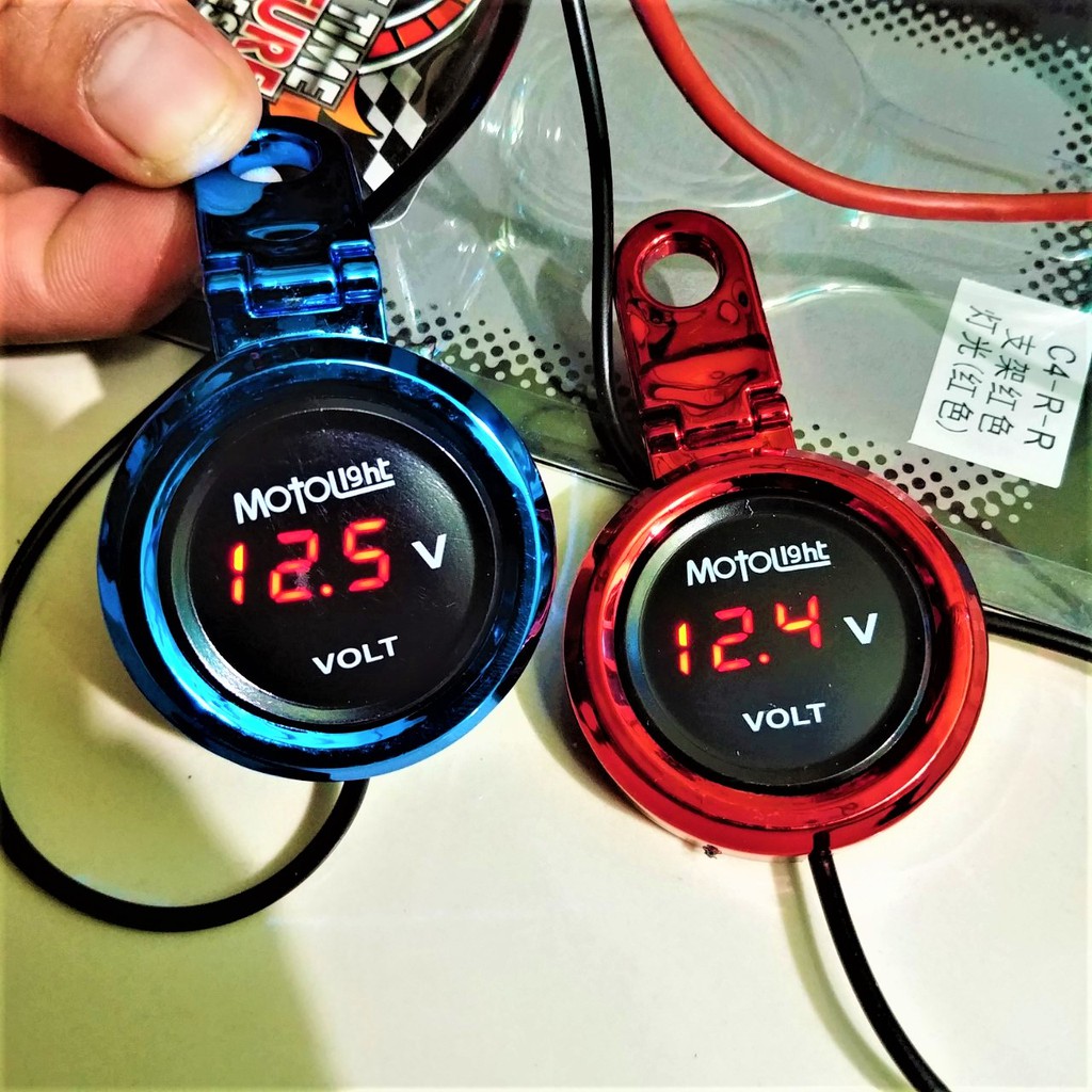 ĐỒNG HỒ BÁO VOLL XE MÁY MẪU MỚI GẮN CHÂN KÍNH SIÊU HÓT