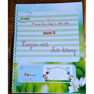 Vở học sinh mẫu chữ đứng luyện chữ đẹp Hà Thanhcao cấp