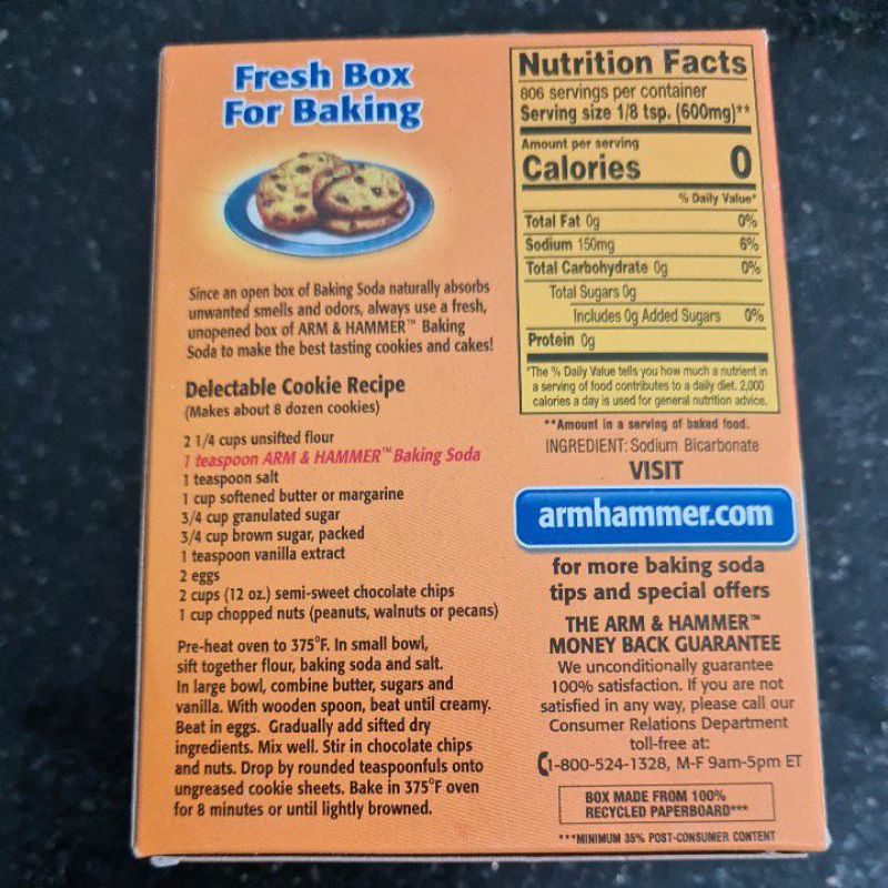 Bột Baking Soda 454g USA làm bánh, rửa rau, vệ sinh