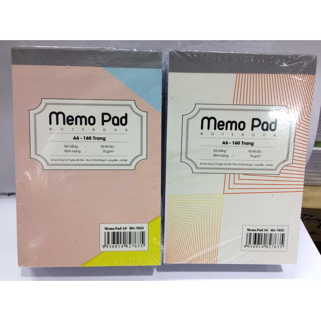 Sổ cầm tay Memo Pad A7 160 Trang 7642, Sổ xé Hải tiến, Vở mini học sinh, Sổ Xé Dán Ghi Chép, sổ order ghi menu, thức ăn