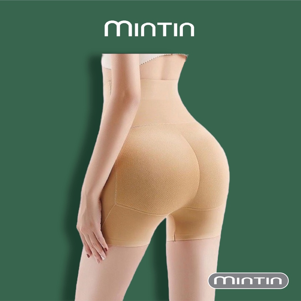 Quần Đùi Độn Mông Gen Bụng Su Đúc - Quần Lót Độn Mông Đùi Su Chống Hằn Viền Mông [MinTin]