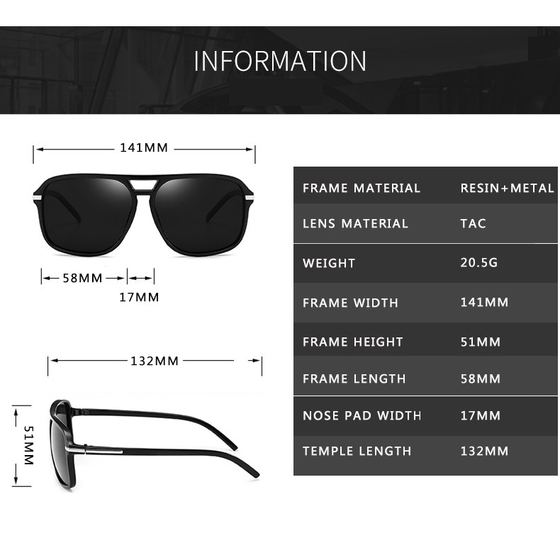 Kính Mát Nam Gọng Vuông Phong Cách Vintage 2020 | BigBuy360 - bigbuy360.vn