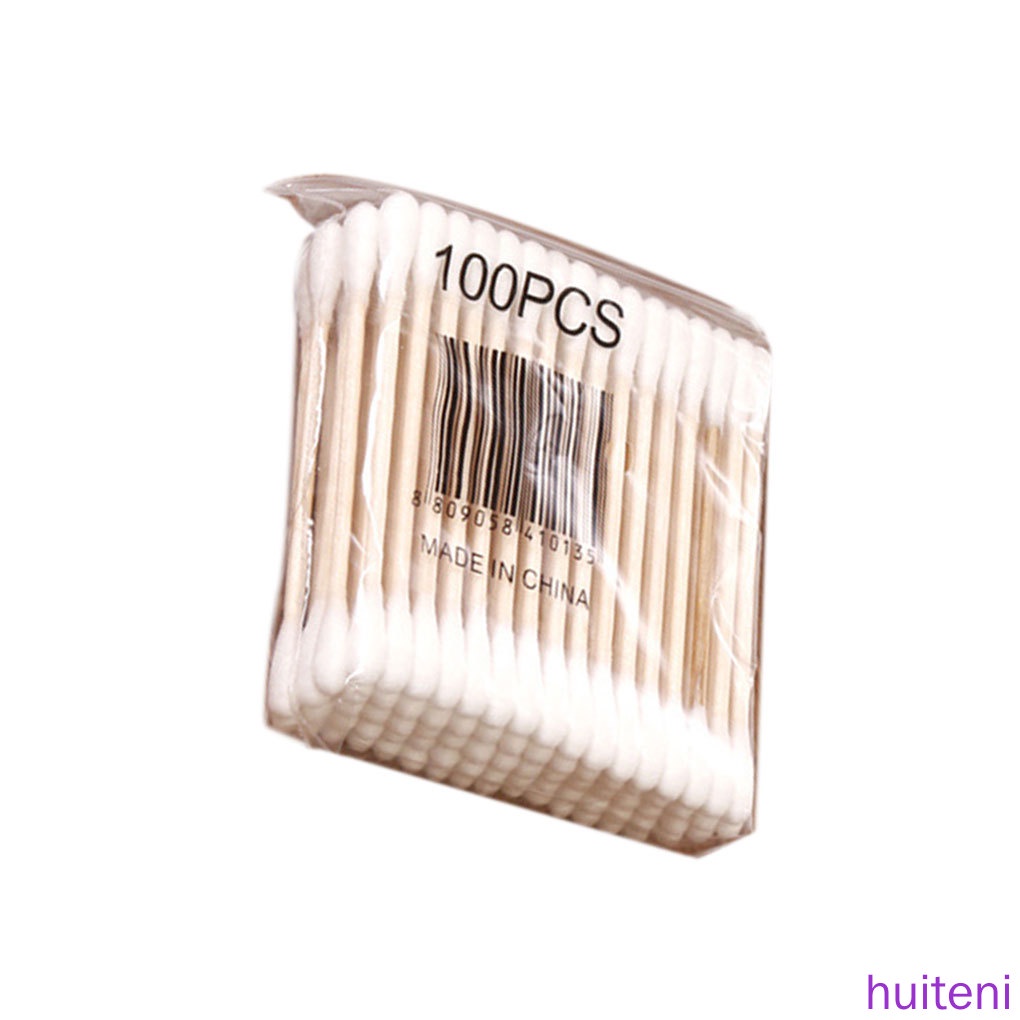 [Hàng mới về] Bộ 2 túi tăm bông cotton hai đầu dùng trang điểm cho bé