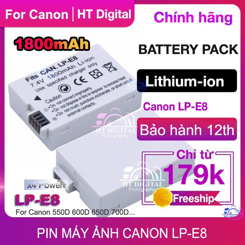 Pin máy ảnh Canon LP-E8 for Canon 550D 600D 650D 700D