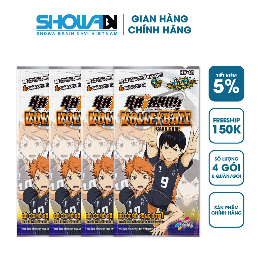 Bộ cờ bóng chuyền Haikyu - Combo - 4 gói HV-01