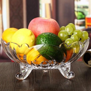 Bát thủy tinh 3 chân đựng hoa quả, Bát thả hoa ba chân (GIAO NGAY TRONG NGÀY)