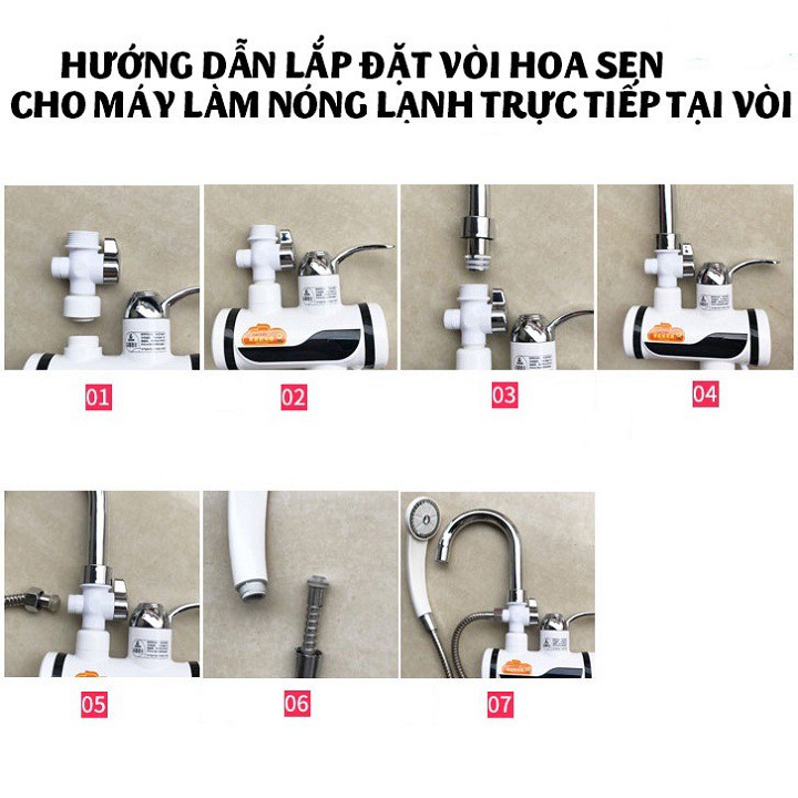 Máy nóng lạnh- vòi nước nóng trực tiếp có vòi sen