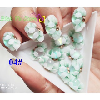 Hoa bột nỗi 4D đính móng 2 cái/ 18k