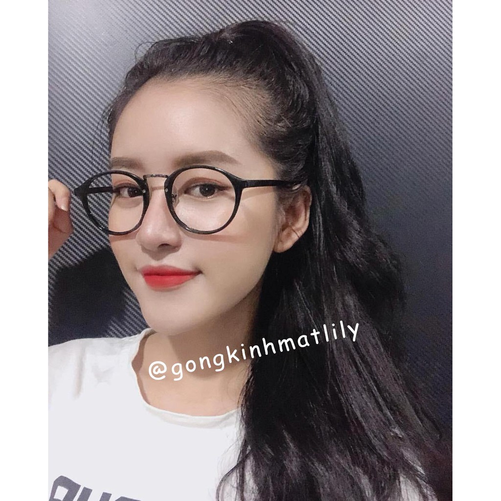 Gọng Kính Mắt Tròn Nữ Thời Trang L066 - Gọng Kính Cận Tròn Nữ Hàn Quốc Lilyeyewear