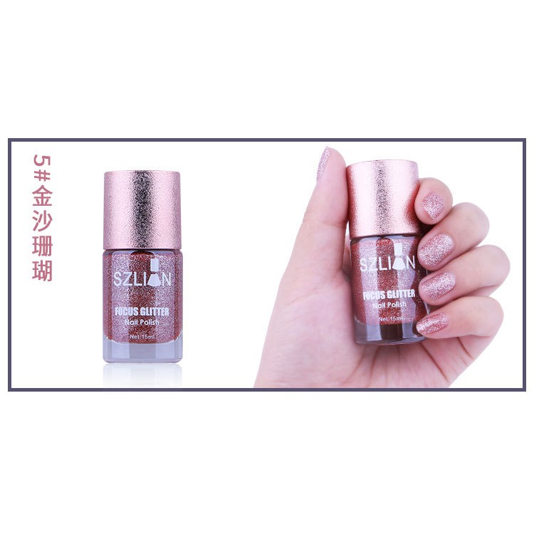 Sơn móng tay KIM TUYẾN cực kỳ sang chảnh SZLIAN Cao cấp 15ML