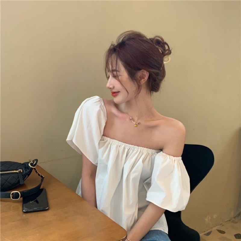 ÁO CHUN TRỄ VAI thiết kế độc lạ hở vai quyến rũ tôn dáng form rộng oversize style ullzang hàn quốc