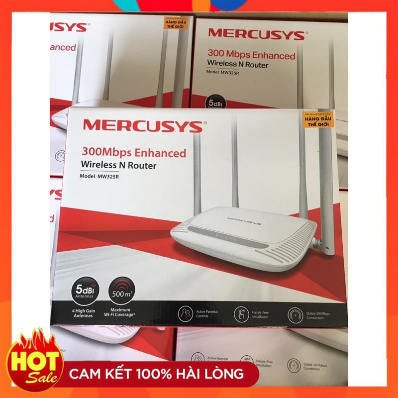 [Hàng Xịn] Bộ phát wifi không dây 4 râu Mercusys MW325R - Tốc độ 300Mbps