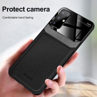 Ốp điện thoại da + acrylic PC cho Samsung Note 10 Lite
