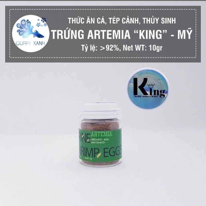 Artemia mỹ King nguyên seal 10gr - Thức ăn giành cho cá bột - Betta bột