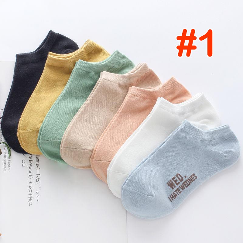Set 7 đôi Vớ ngắn Unisex LUCKY WEEK - Vớ ngắn nam nữ