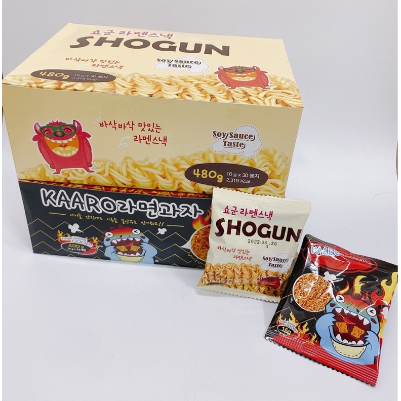 HỘP 30 GÓI SNACK MÌ ĂN LIỀN KAARO/ SHOGUN/ MÌ TRẺ EM