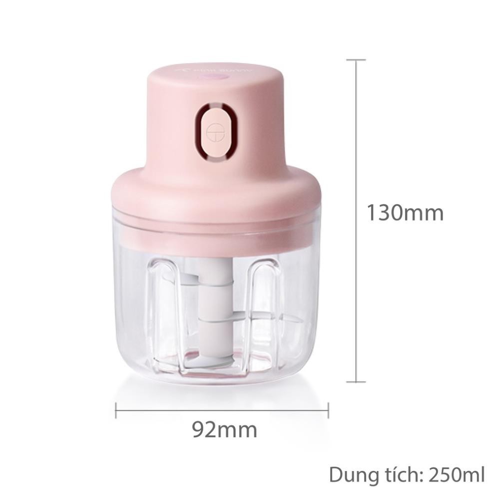 Máy Xay Mini Cầm Tay Sạc Pin tiện lợi Dung tích 250ML