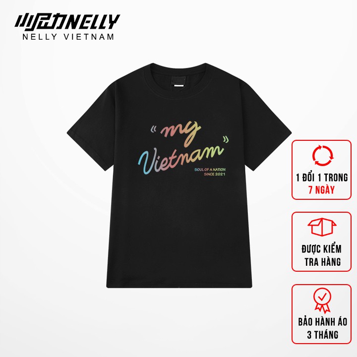 Áo phông unisex dáng rộng NELLY chất cotton in hình my vietnam | BigBuy360 - bigbuy360.vn