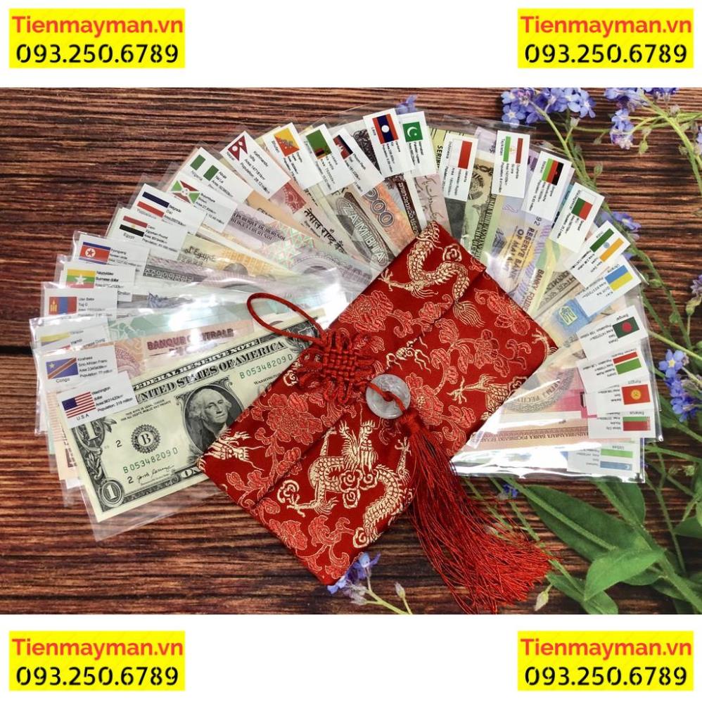 [RƯỚC LỘC] Tiền lì xì Set tiền 52 tờ 28 nước may mắn lì xì tết