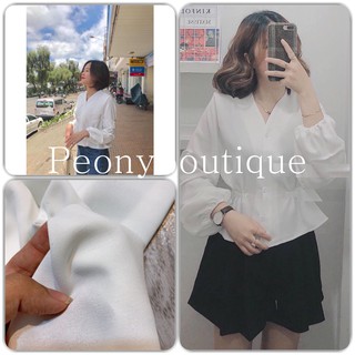 Áo Sơ Mi Nữ 🌸 Áo relum đũi trắng tay dài nữ SIÊU HOT 🌸