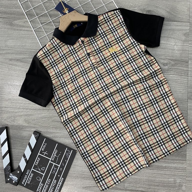 Áo phông Nam Nữ 🔅FULL SIZE🔅 Áo polo B B R sọc kẻ tay trơn | BigBuy360 - bigbuy360.vn