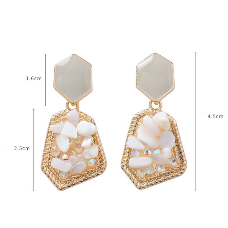 Bông Tai Đính Đá Phong Cách Retro Thanh Lịch