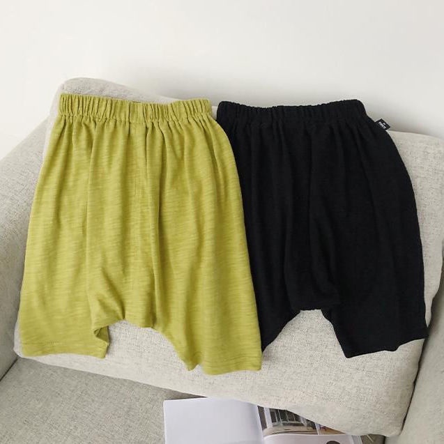 [Babycat Hàng Có Sẵn Bán Chạy Quần Short Harem Cotton Dáng Rộng Phong Cách Nhật Hàn Thời Trang Mùa Hè Giản Dị Dành Cho Bé Trai