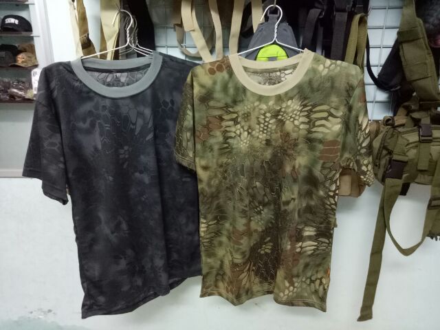 Áo thun họa tiết camouflage, áo thun rằn ri, áo phông nam camo hoạt tiết ngụy trang rừng