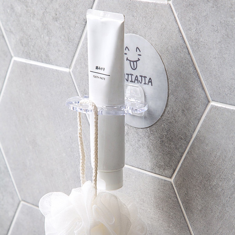 Giá Đỡ Bàn Chải Đánh Răng &amp; Kem Đánh Răng Tự Dính Tường Nhà Tắm Sáng Tạo