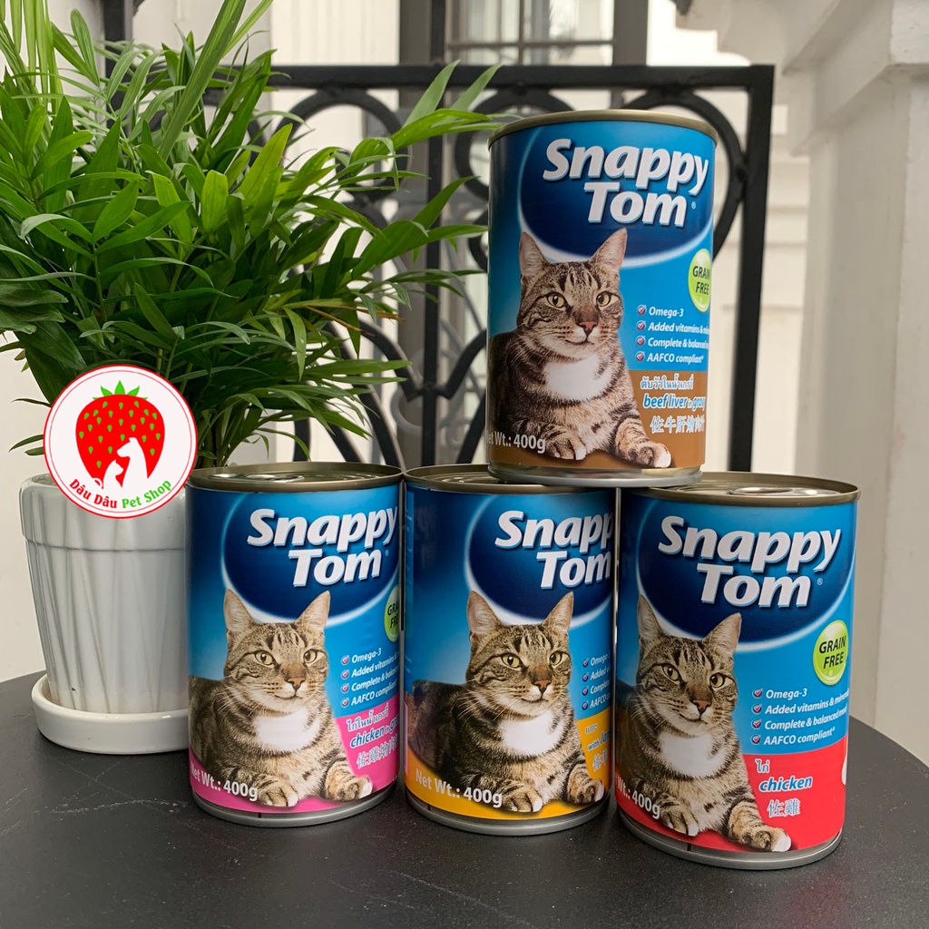 Pate cho mèo lớn Snappy tom lon 400g (Đủ 4 Vị)