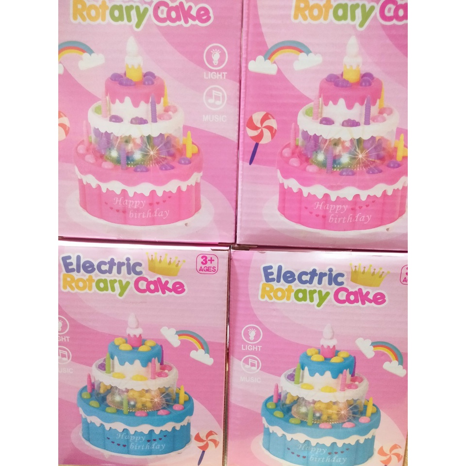 Đồ Chơi Bánh Sinh Nhật 3 Tầng Có Đèn Nhạc, Di Chuyển, đáng yêu Cho Bé Yêu
