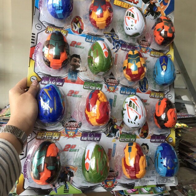 Vỉ Trứng biến hình khủng long 16 quả loại vừa