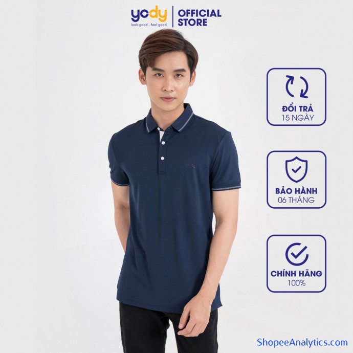 Áo Polo Yody Coolmax nhẹ thoáng khí ít nhàu co giãn tốt APM3519