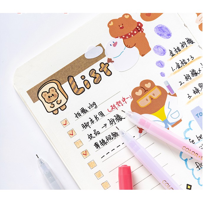 Box 6 bút gel màu Mura ngòi 0.5mm, Bút Nước Màu Học Sinh, Bút Màu Cao Cấp, Bút Văn Phòng Cao Cấp