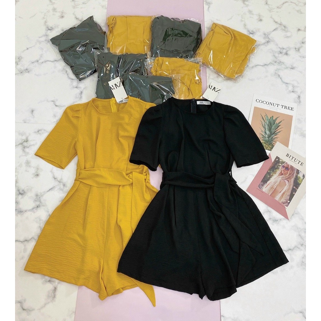Jumpsuit đũi lụa kèm đai Callene (XK482)