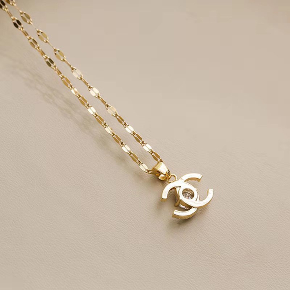 Dây chuyền mạ vàng 18K/ vàng hồng đính đá sang trọng thời trang dành cho nữ
