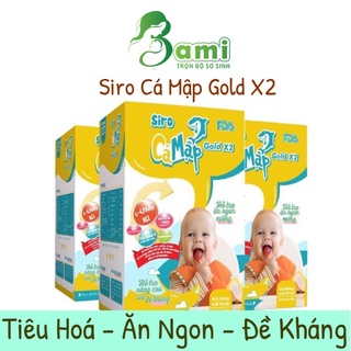 Siro Cá Mập Gold x2, siro cho bé biếng ăn, giúp bé ăn ngon ngủ ngon, tăng cân, hộp 30 gói - Bami shop