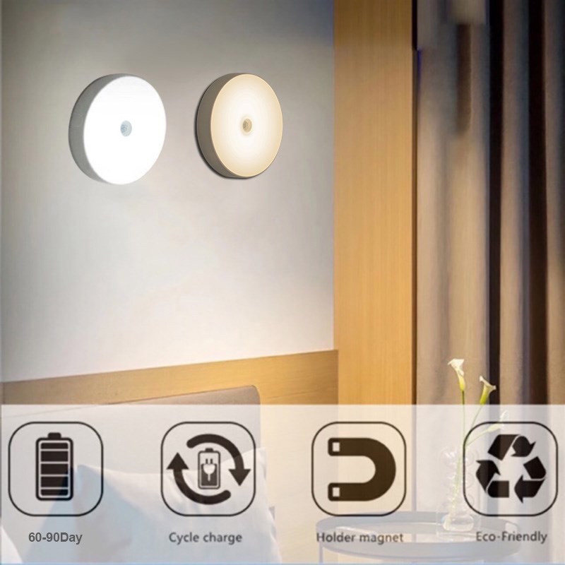 Đèn Led LICER cảm biến chuyển động 3 chế độ có thể sạc lại cho gia đình