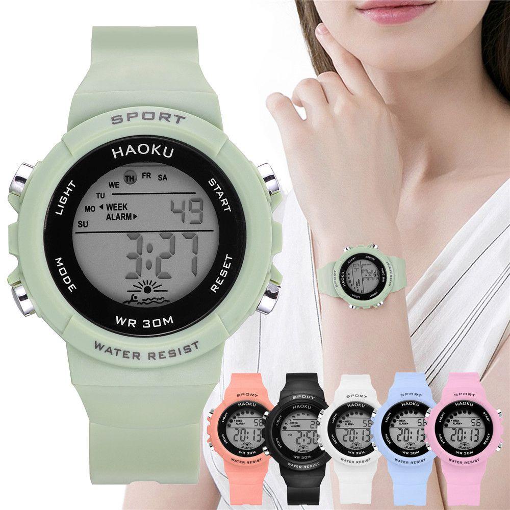 Đồng Hồ Điện Tử Đa Năng Chống Thấm Nước Tích Hợp Đèn LED Cho Nữ