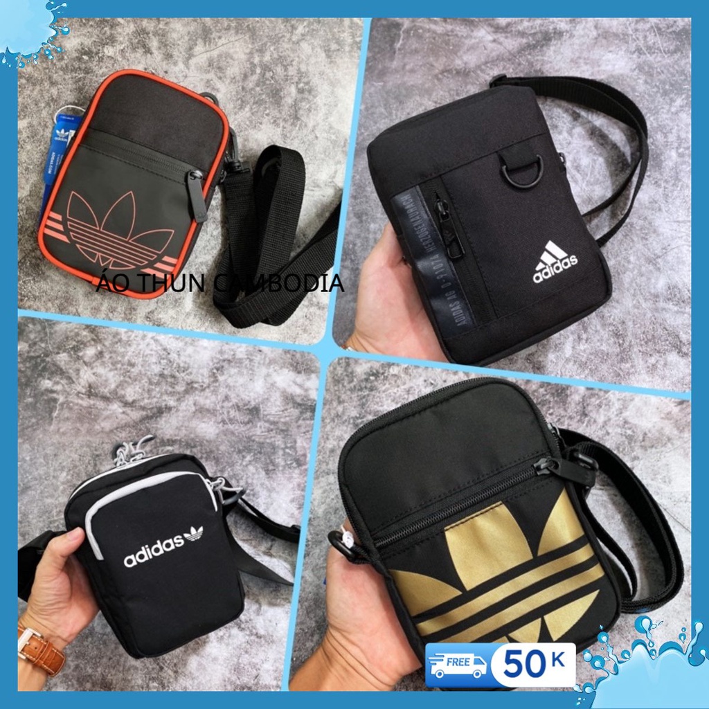 Túi Adidas Mini B105 BIG TREFOIL FESTIVAL BAG BLACK/GOLD FT8198