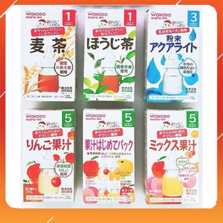 Trà Wakodo Nhật Thanh Nhiệt Cho Bé Từ 1-5 Tháng Tuổi Vị Lúa Mạch, Điện Giải, Hoa Quả, Trà Xanh